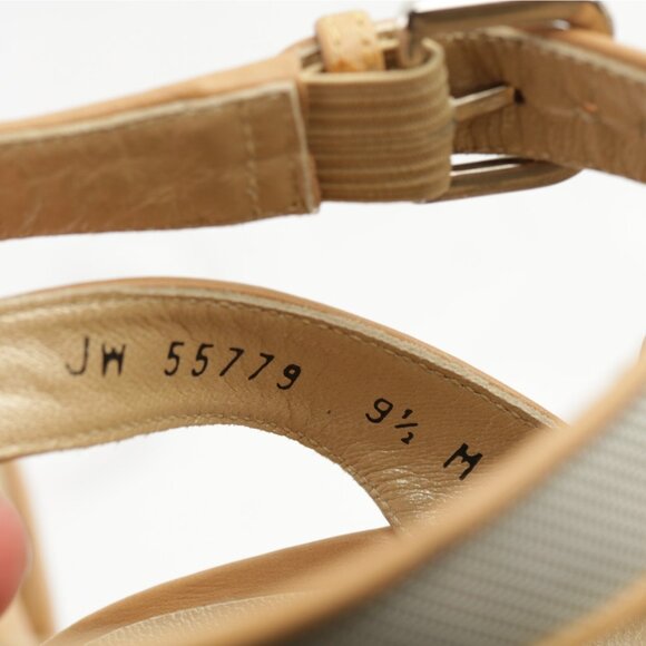 Stuart Weitzman Womens Parup Sandals Size 9.5 Saddle Tan Leather Platform Heels - Picture 10 of 13